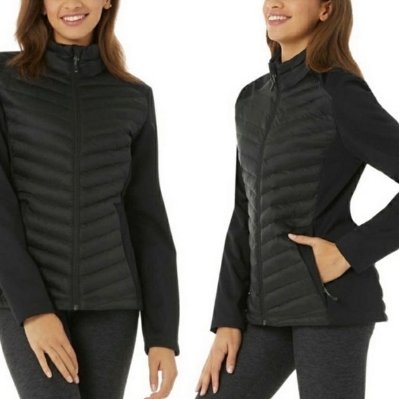 32 Degrees Heated Puffer Jacket Stretch comfort side panels GRAY Size XXL - Picture 15 of 15